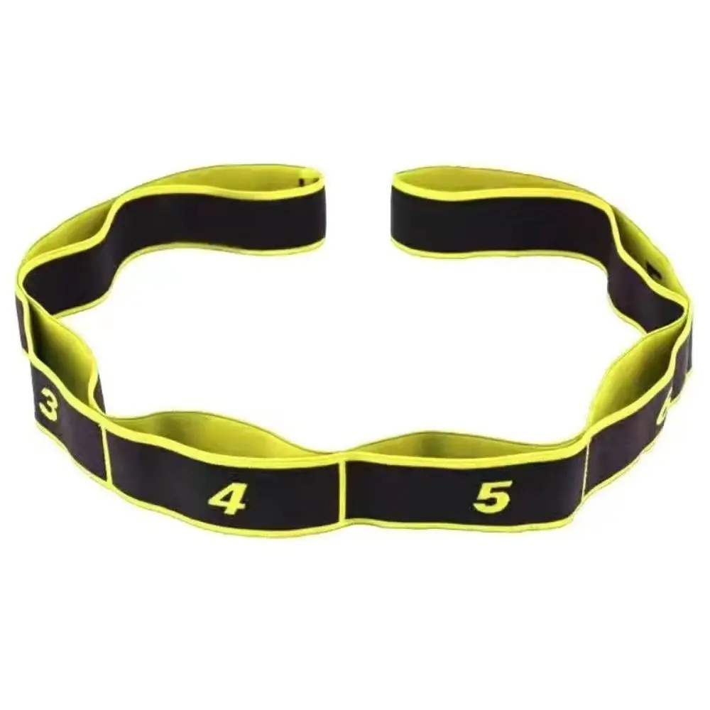 Durable 8 Section Yoga Stretching Belt Elasticity Digital Dance Resistance Bands Dance Tension Band