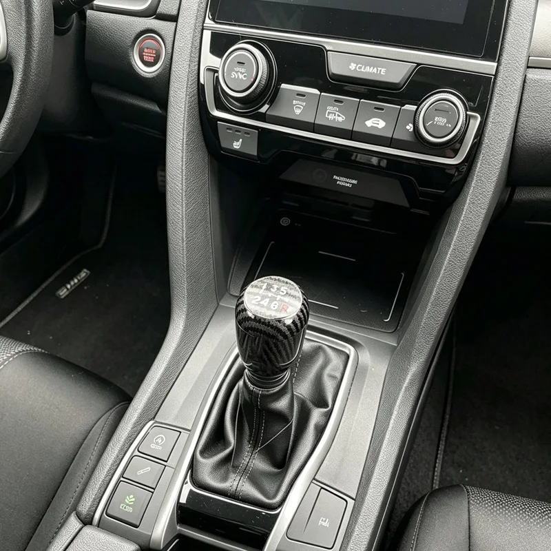 Universeller 5/6-Gang Schaltknauf aus Carbon-Schwarz für Rennwagen, Schalthebel-Kopf, Auto-Tuning-Zubehör – Detail 12