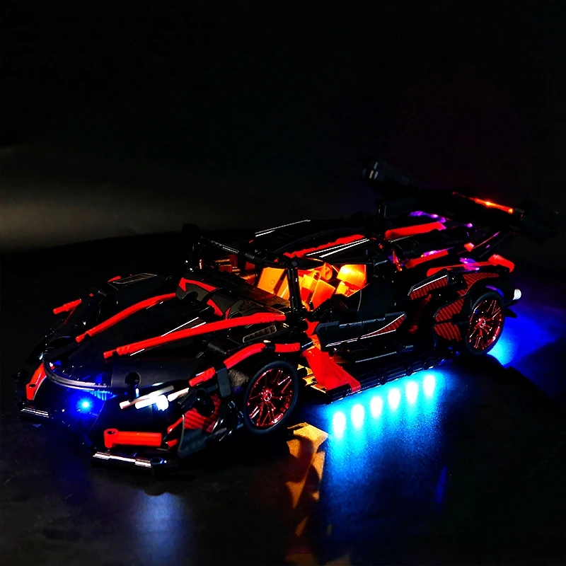 RC-スポーツカー用LEDライトキット,日曜大工,テクニカルカー,ブロックなしのLEDライトのみ,モデル88301