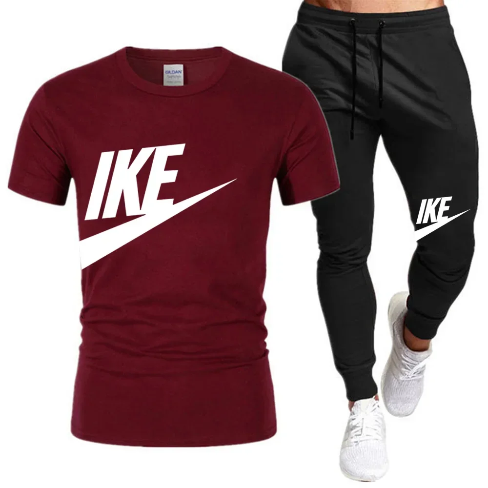 Completi da uomo estivi moda coreana tuta da uomo magliette a maniche corte + pantaloncini sportivi tuta da uomo abbigliamento Casual da uomo set da jogging da uomo