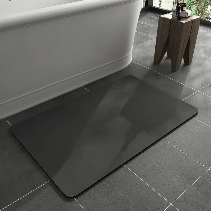 

Bath Mat Rug-Rubber Non Slip Quick Dry Absorbent Thin Bathroom Rugs Fit Under DoorWashable Bathroom Floor Mats-Shower Rug