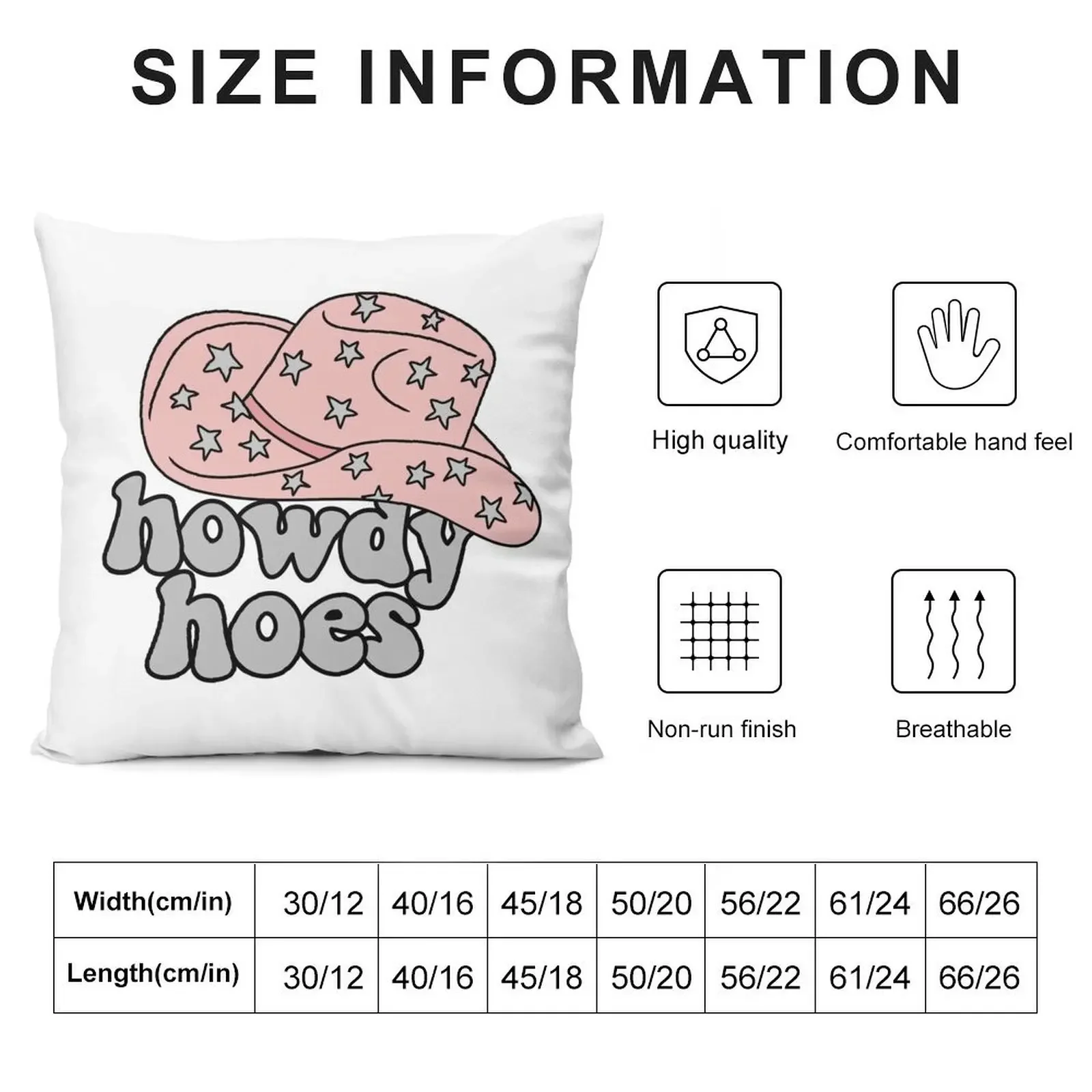 Howdy Hoes Cowboy Hat Throw Pillow Couch Pillows christmas pillow case Pillowcases For Pillows pillow