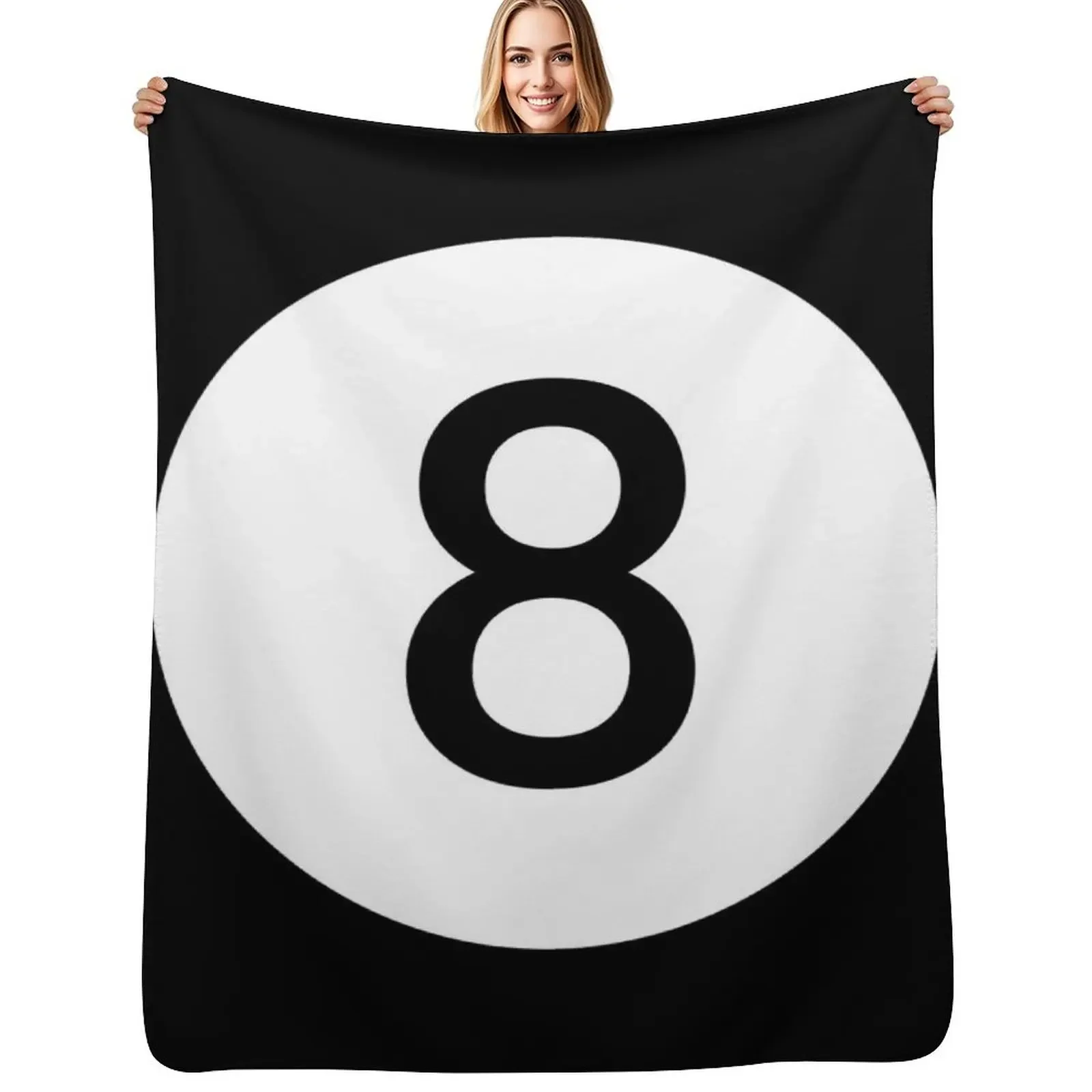 

8 ball biliard pool Throw Blanket Hairy Beautifuls Nap Thin Blanket