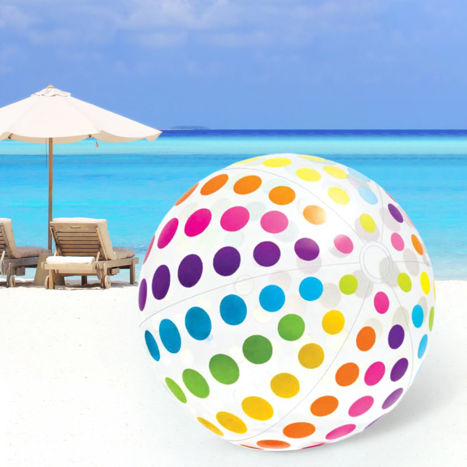 Colorful Beach Inflatable Bal Summer Water Toy For Children Outdoor Multiplayer Interactive Game Pool Hawaiian Theme Party