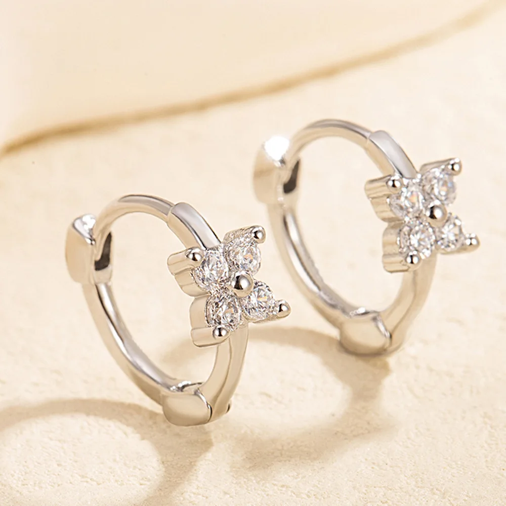 

Серьги из стерлингового серебра 925 пробы с цветком и цирконием, женские серьги, женские обручальные серьги высокого качества, ювелирные аксессуары, предотвращающие аллергию