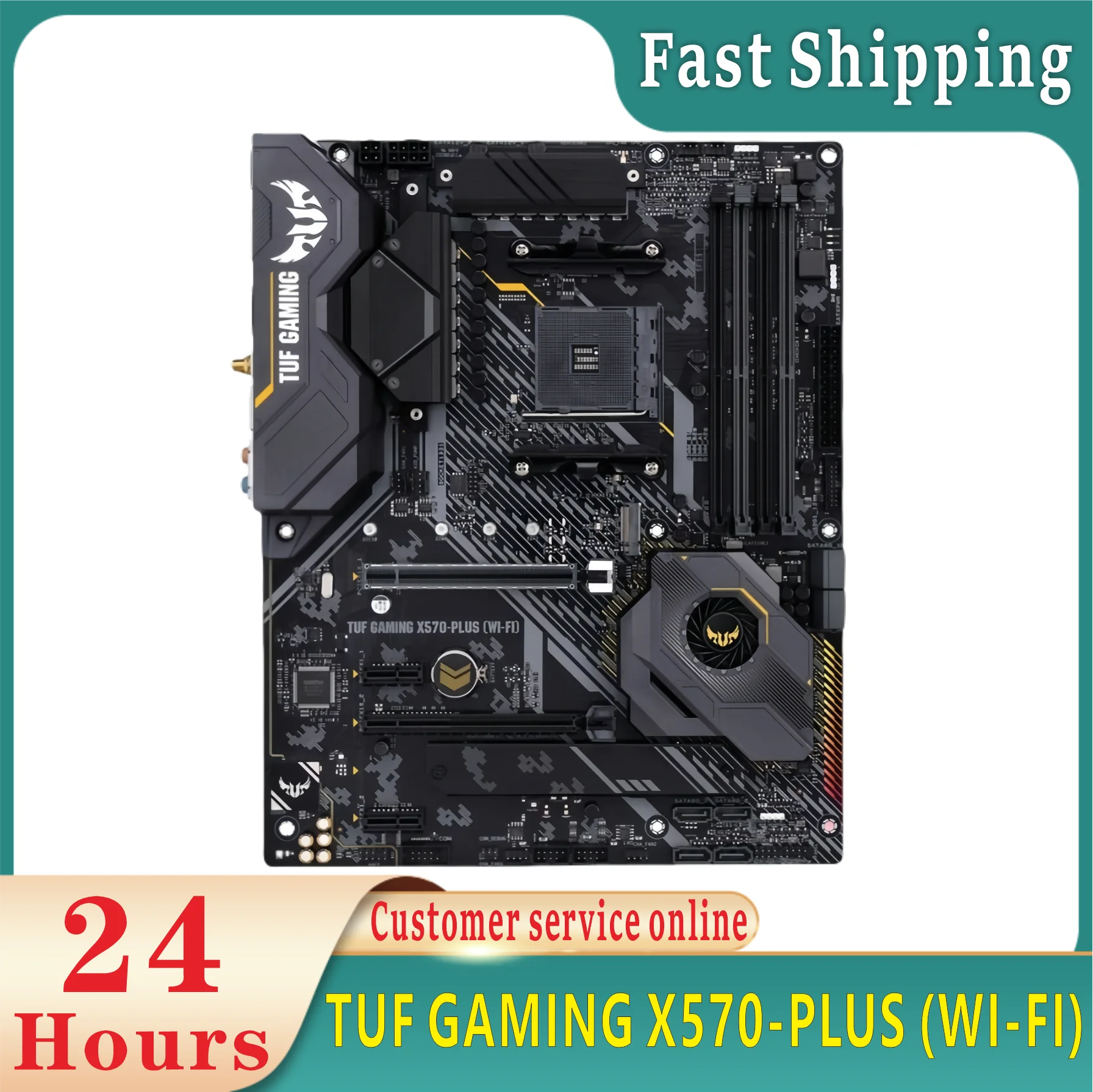 X570 Motherboard AM4 TUF GAMING X570-PLUS (WI-FI) Supports Ryzen 5 5600G 5600/Ryzen 7 5700x3d 5800x3d 5700x/Ryzen 9 5950X