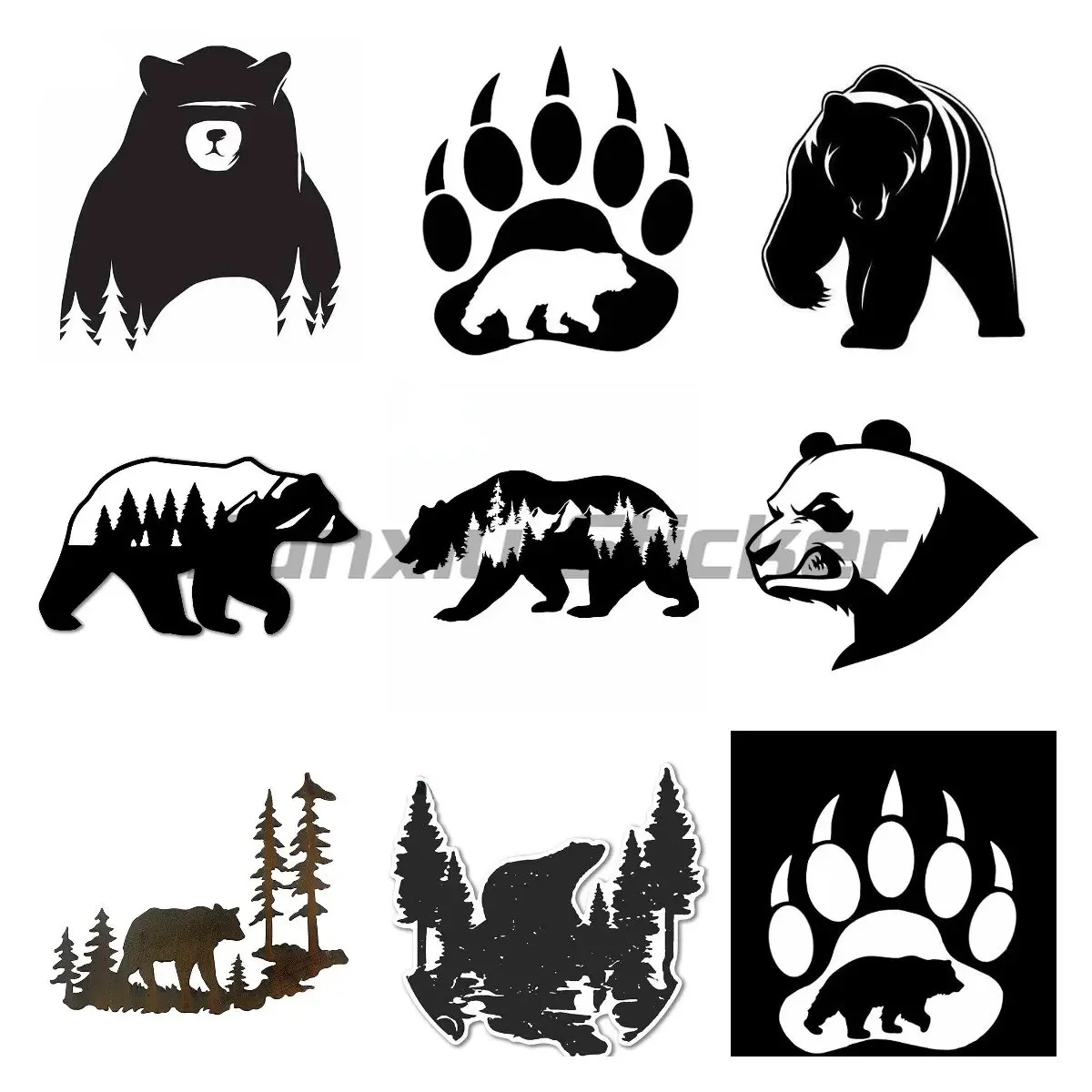 

Car Stickers Personality Animal Bear Creative Vinyl Decal Waterproof Car Sticker Scratch Cover Decal Auto Decoration