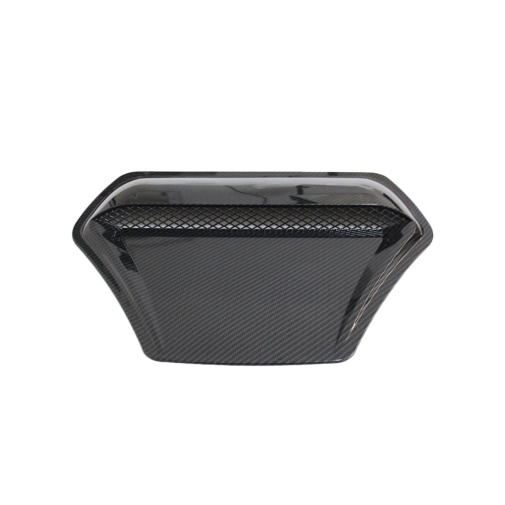 1pc Universal Car Front Air  Bonnet Hood Scoop Air Flow Intake Vent ABS Carbon Fiber Grain Decorative Cover