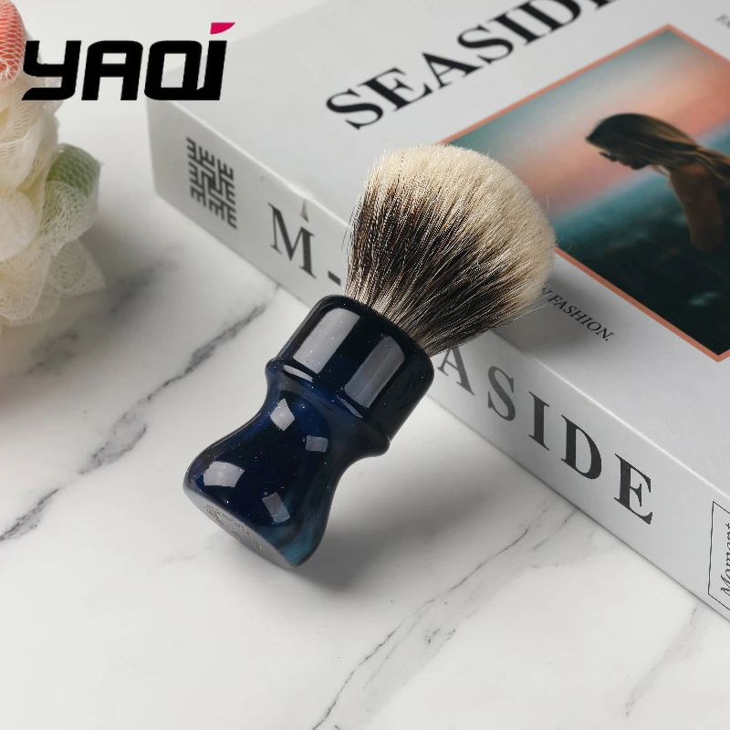 2026 Flash Sale！YAQI 24MM Mysterious Space Color Handle Two Band  Hair Knot Men Shaving Brushes