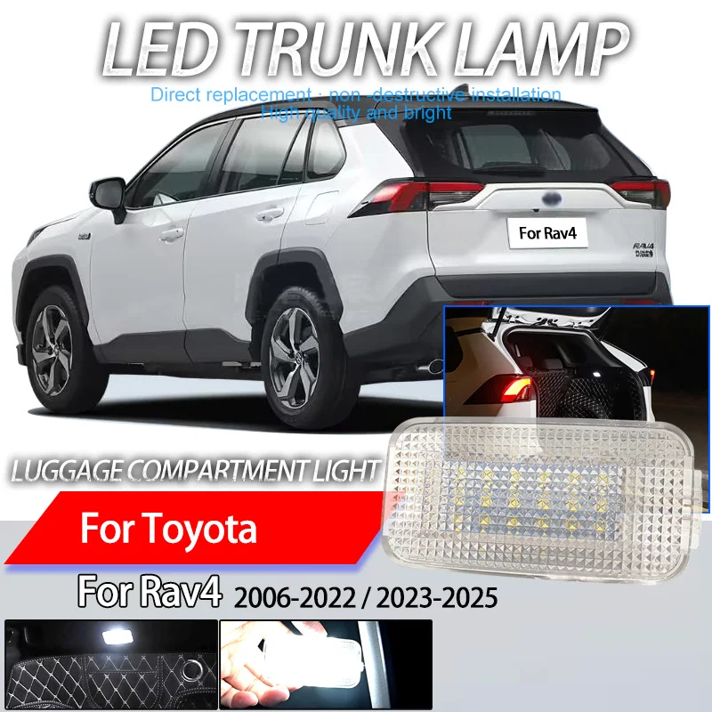 1Pcs Car LED Signal Light Trunk Lamp Luggage Compartment Light For Toyota RAV4 2006-2022 2023-2025 Automobiles Parts Accessories