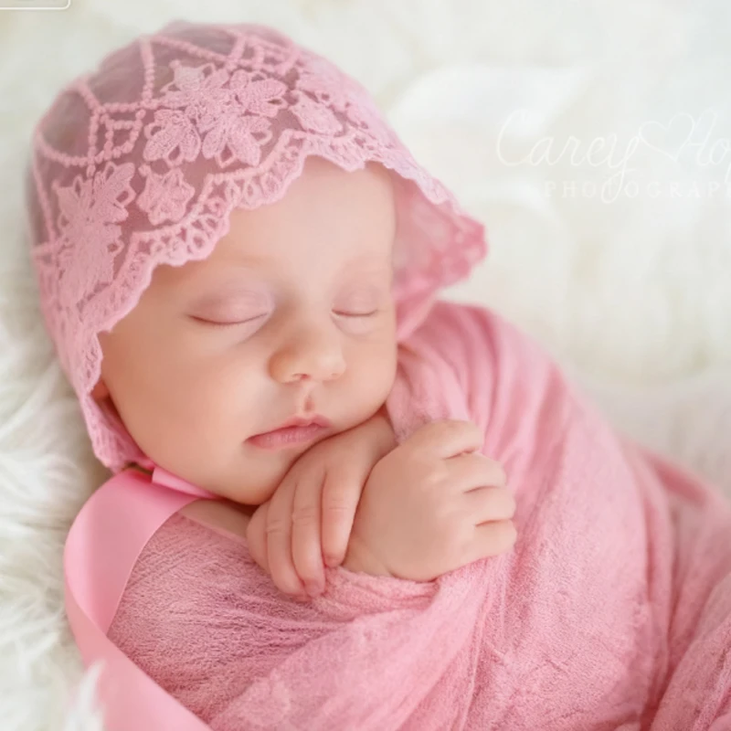 

Baby Girl Toddlers Breathable Lacy Bonnet Eyelet Cotton Adjustable Sun Protection Hat