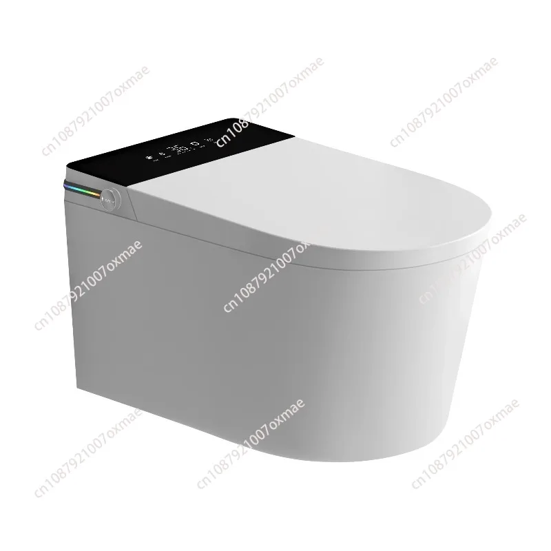 Wall Mounted Smart Toilet Automatic Lid Foot Sensor Flush Water Pressure Boost Hands-Free Intelligent Toilet 220V