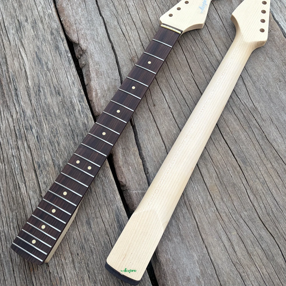 Premium Canadian Maple Quarter Sawn Grain ST Style Electric Guitar Neck Stainless Steel Frets 7.25-9.5