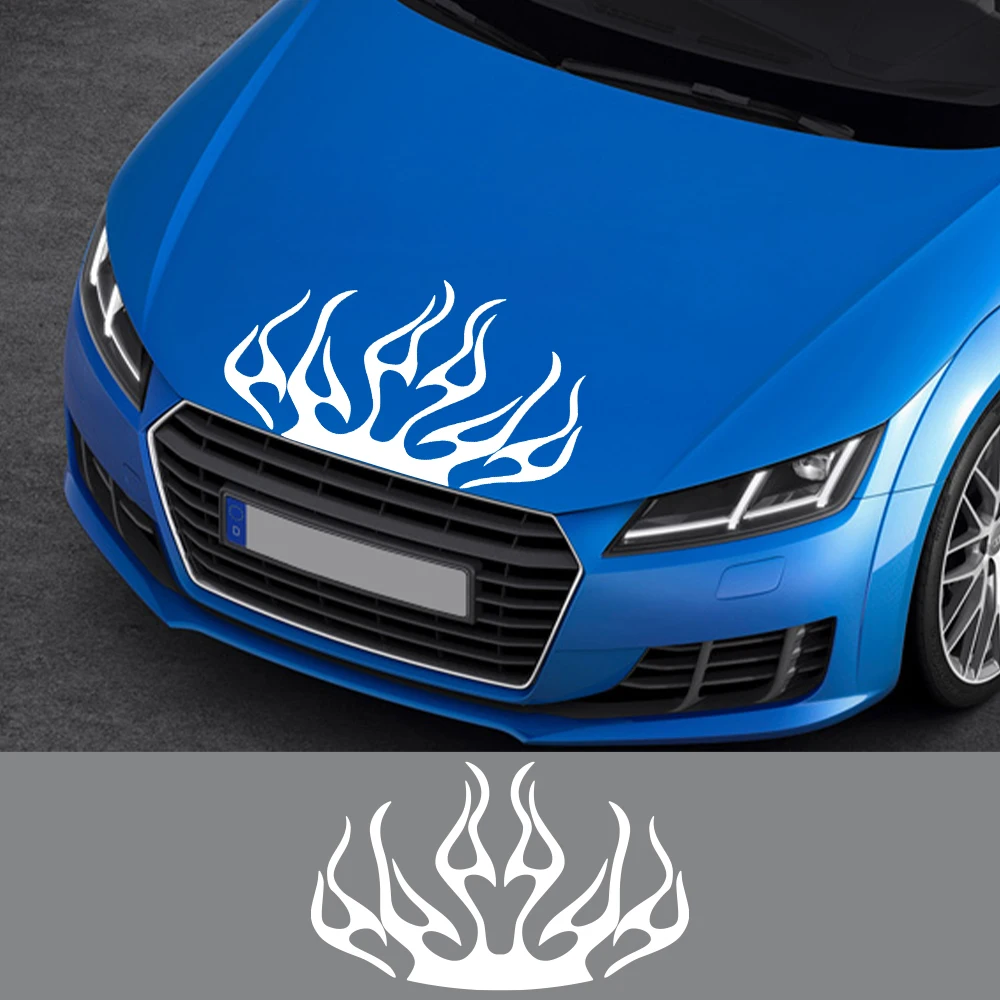

Universal Car Hood Cover Sticker Graphics Burning Flames Vinyl Film Decor Decals Auto Bonnet Tuning Accessories Body Decoration