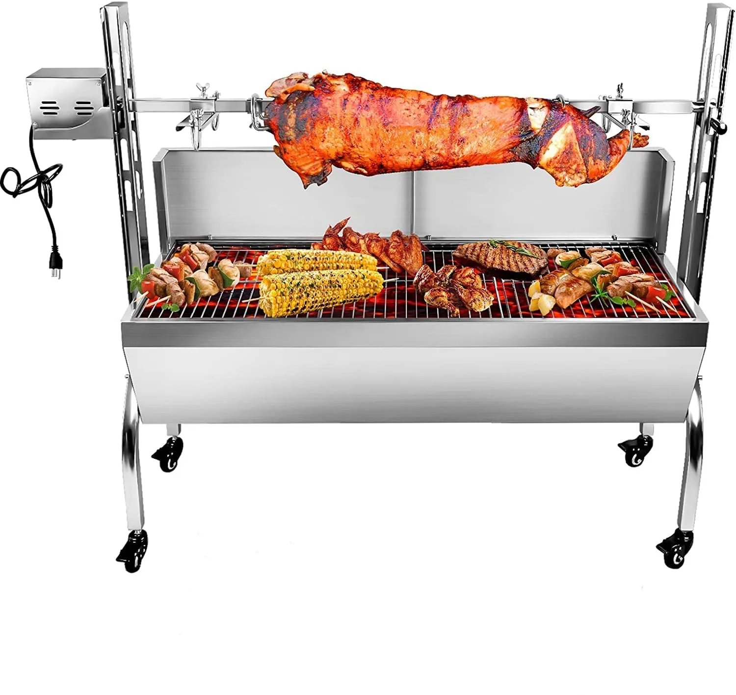 

Горячая распродажа: Вращающийся гриль для кемпинга, уличный мангал из нержавеющей стали на древесном угле для отдыха на природе