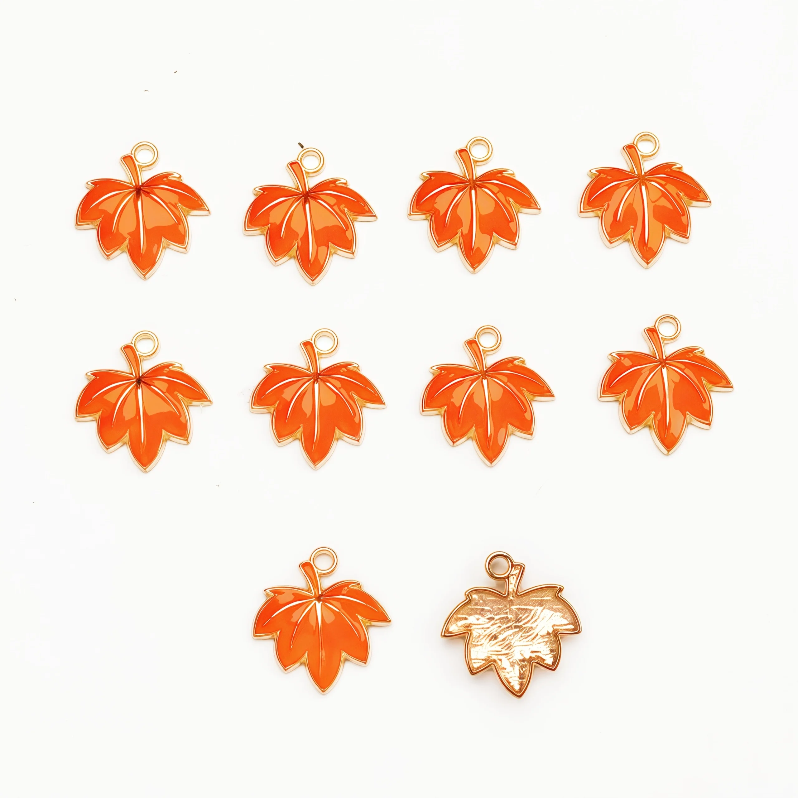 10Pcs Maple Leaf Charms for DIY Jewellery Making