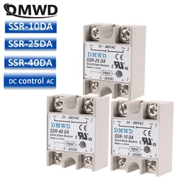 Solid State Relay SSR-10DA SSR-25DA SSR-40DA 10A 25A 40A SSR Actually 3-32V DC TO 24-380V AC SSR 10DA 25DA 40DA DMWD