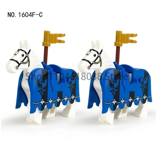 Green Dragon Raven Knights Shield Actionfiguren MOC Mittelalterliche antike Ritter Szene Baustein Kreatives Spielzeug für Kinder
