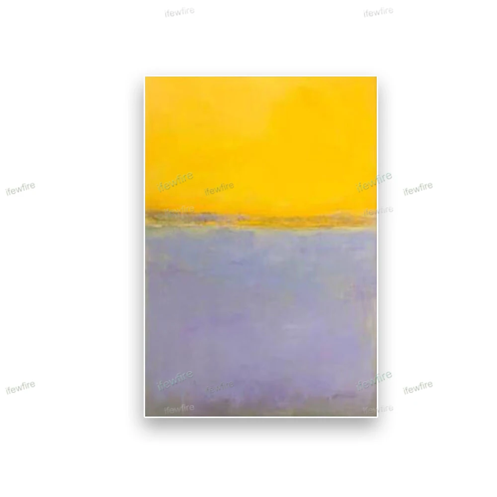 

100% hand drawn yellow purple abstract oil painting original wall painting home living room decoration paint interior aesthetics