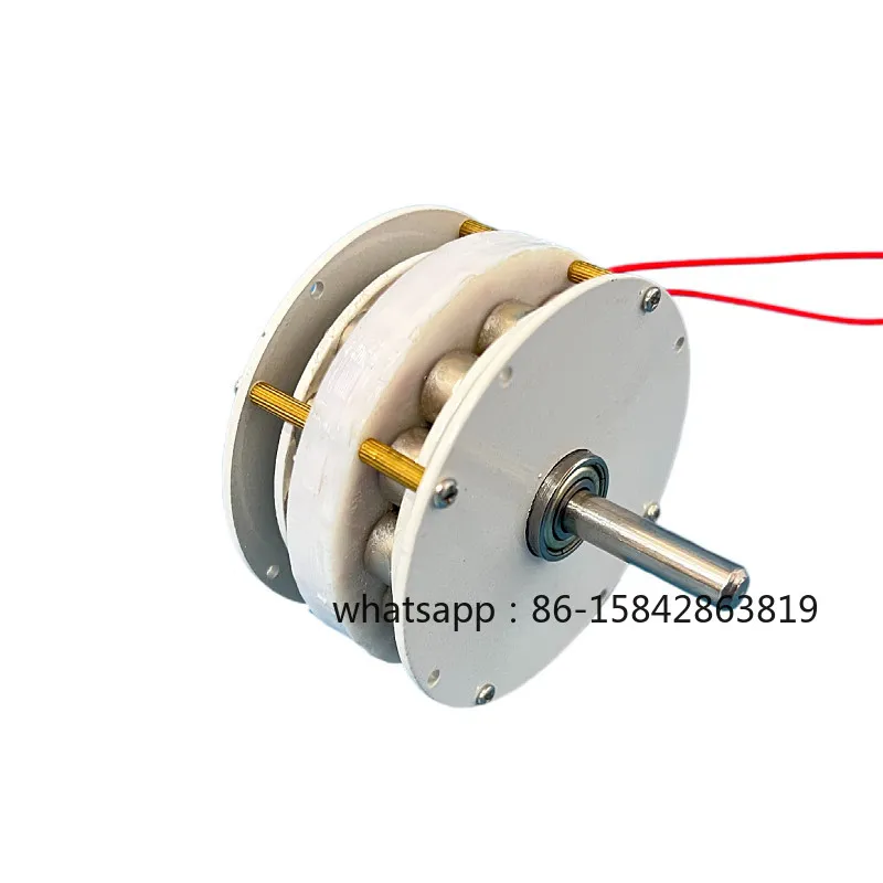 Mini mini disc coreless generator, low speed, high efficiency, unobstructed, compact, wind, hydraulic, hand crank