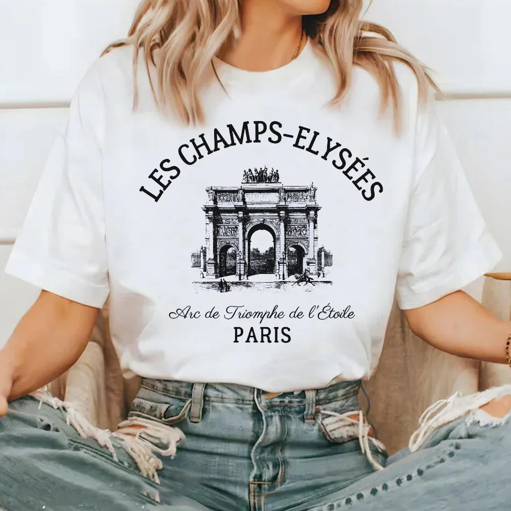 قصيرة الأكمام موضة الاتجاه الأعلى الشارع تنوعا تي شيرت نمط الجولة الرقبة البوليستر النسيج تي شيرت المرأة المطبوعة السفر T-Sh #4