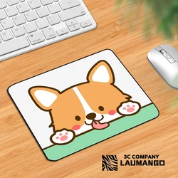 Gaming Cute Mouse Pad Small corgi Shiba inu Pc Accessories Deskmat Mousepad Gamer Keyboard Mats Anime Mause Pads Kawaii Laptops