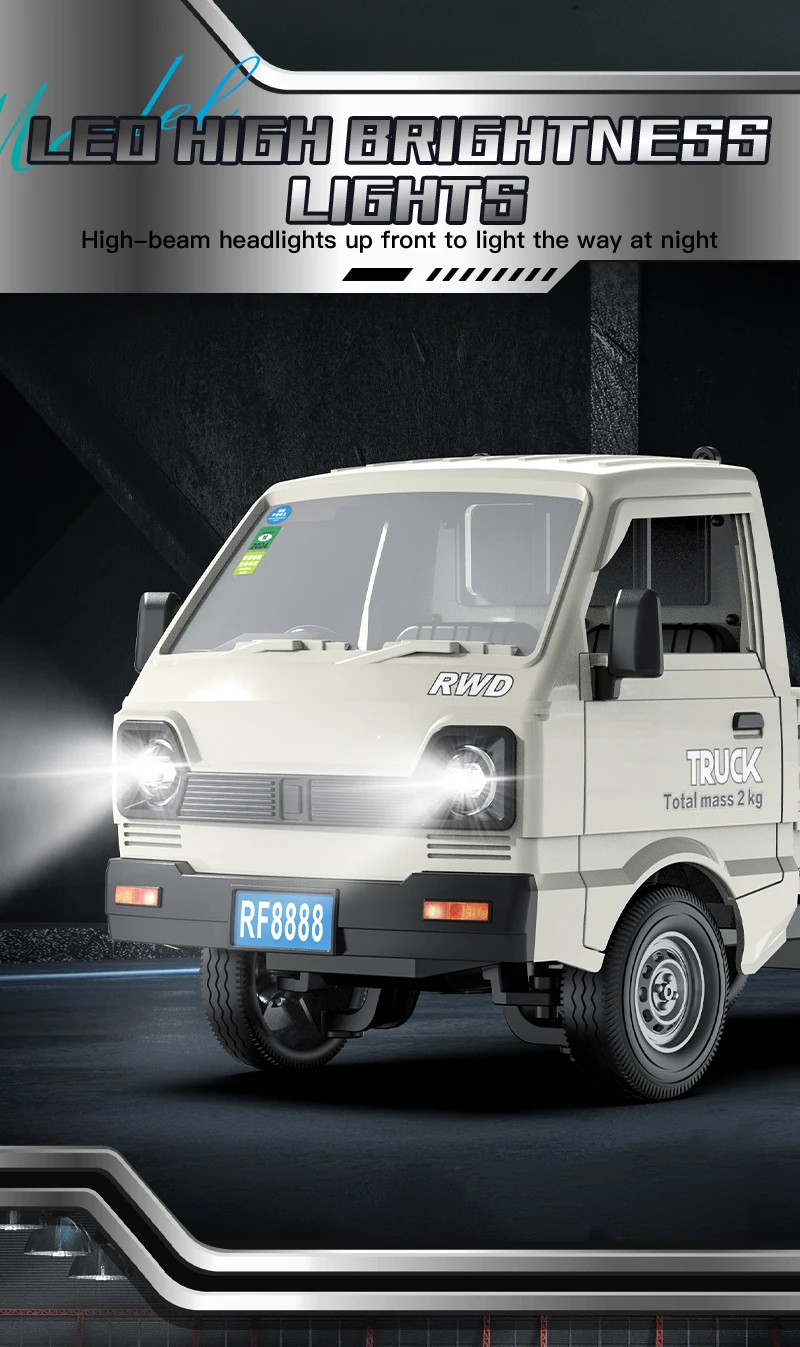 ZWN 1:16/1:18 RC AUTO Simulation Drift Klettern Lkw Led Licht Kleine Fracht Fernbedienung Elektrische Spielzeug Modell für Kinder Geschenke – Detail 19