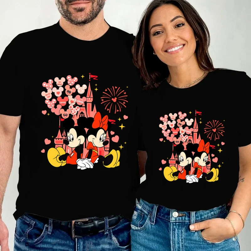 Disney Mickey Minnie Valentijnsdag paar patches voor kleding warmteoverdracht stickers DIY T-shirt opstrijkbaar voor vrouwen geappliceerd