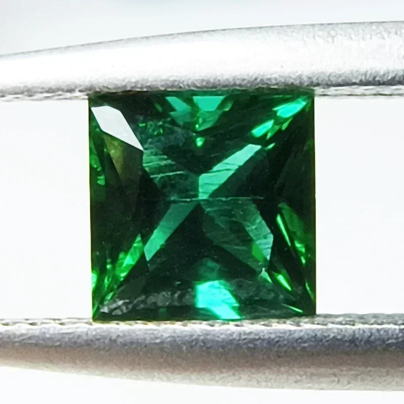 

Top Lab Grown Zambian Emeralds Princess Cut Selectable AGL Certificate Hydrothermal Hand Cutting with Cracks Inclusions Inside
