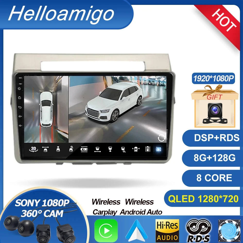 

Android 13 для Toyota Corolla Verso 2006 + Автомагнитола мультимедийный Видео Android Авто Carplay DSP DVD плеер 2Din GPS Navi