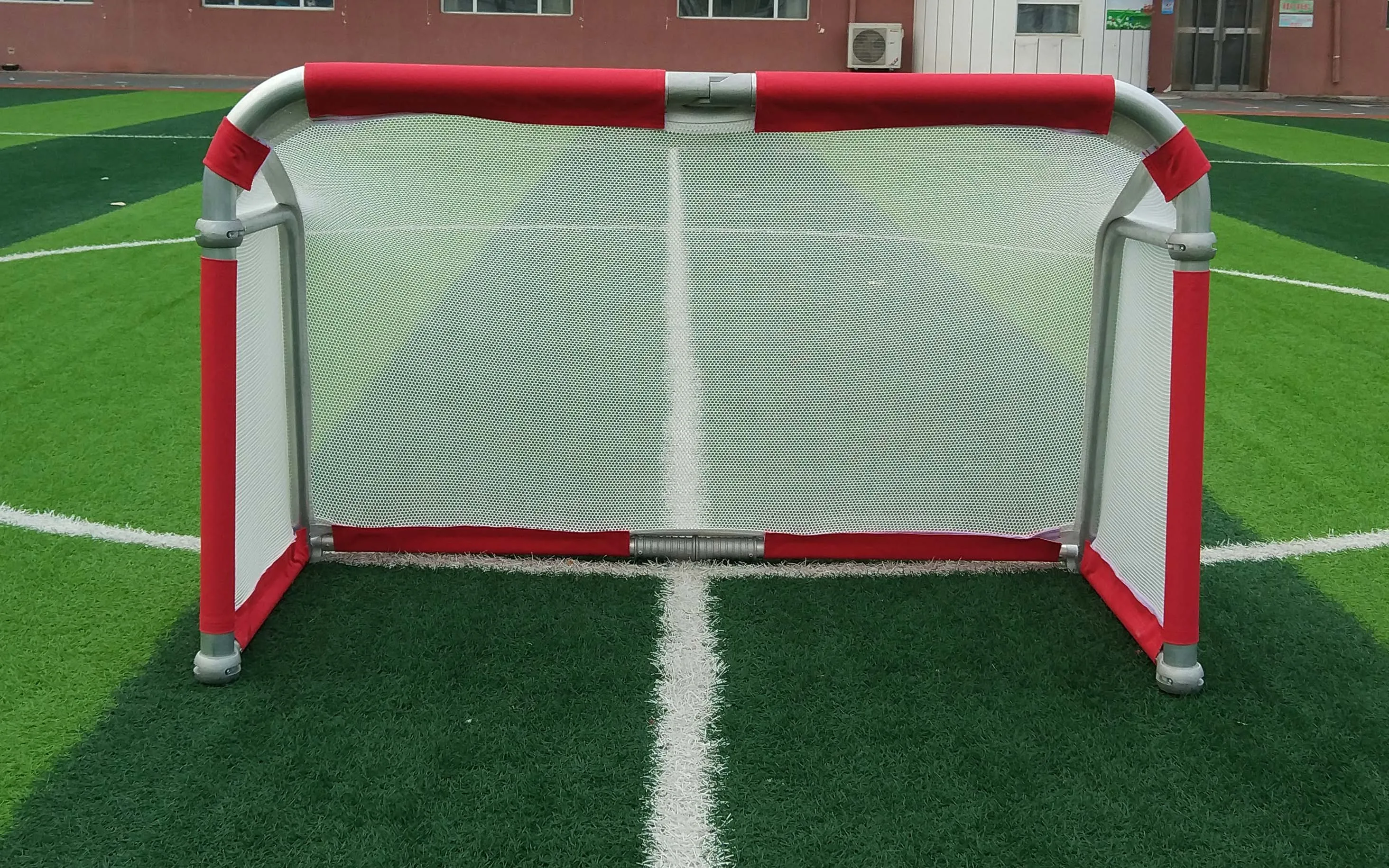 Mini porta da calcio pieghevole in alluminio portatile Reti colorate Porta da calcio pieghevoli in tessuto colorato