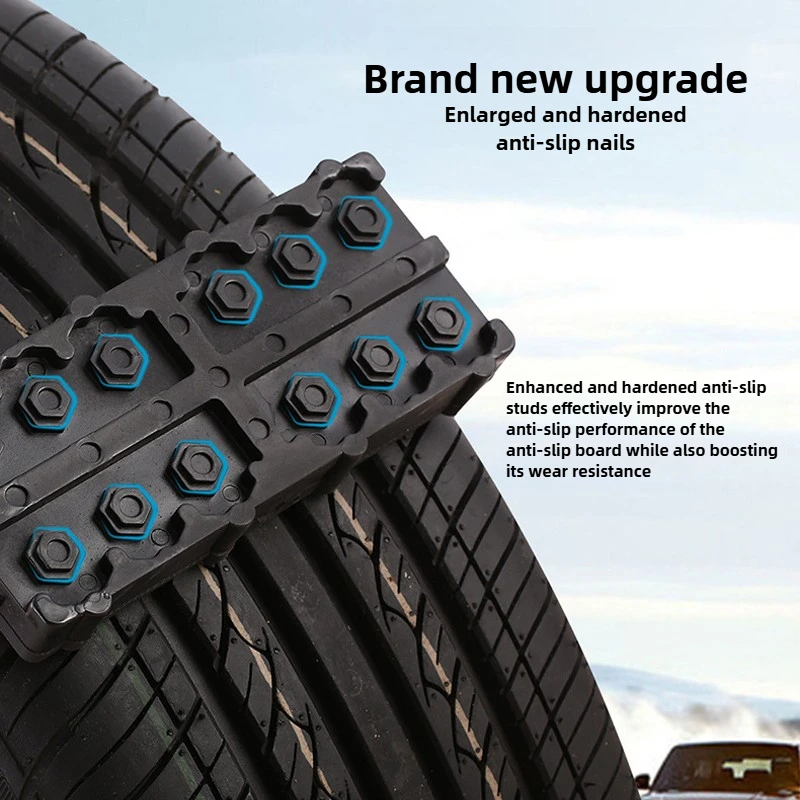 Tire Traction Blocks Car Snow Chains Straps Emergency Anti Skid Chains for Snow Sand Mud Ice Rescue Tool for Vehicle
