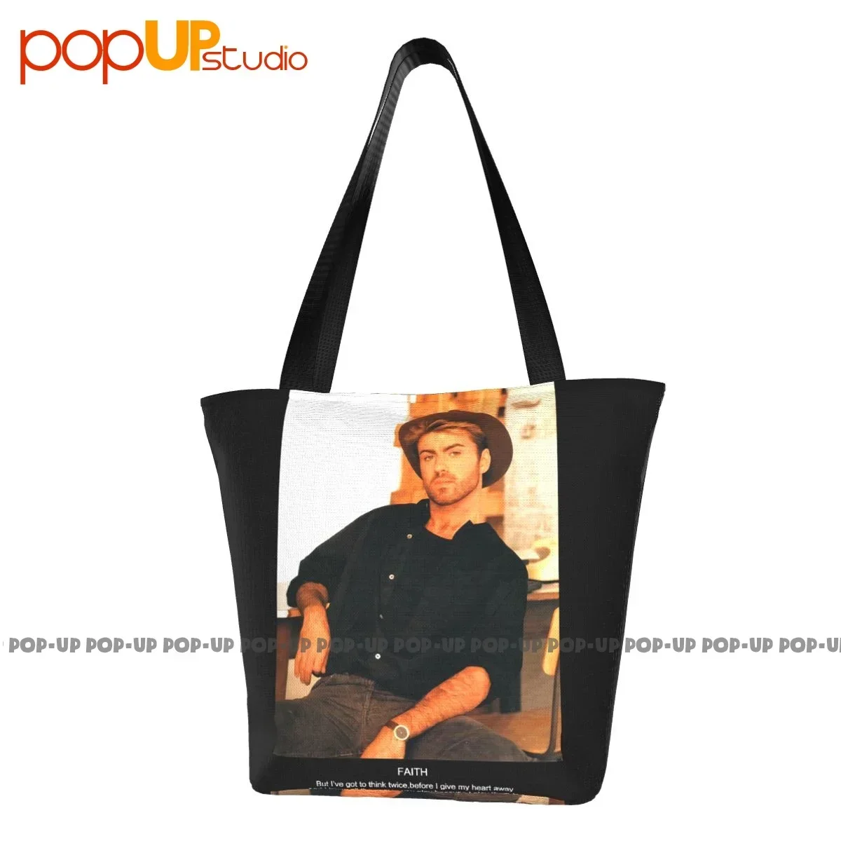Faith George Michael Wham Music Music Legend Cute Handbags Portable Shopping Bag Grocery Bag