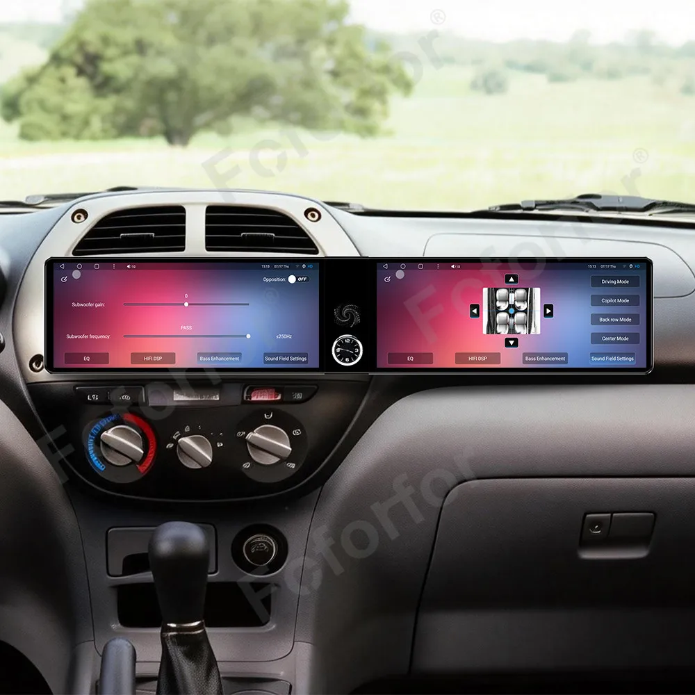 Car GPS Multimedia Player Android 13 CarPlay Car Media For Toyota RAV4 2003-2005 Qualcomm Dual 12.3 Inch Screen Head Unit