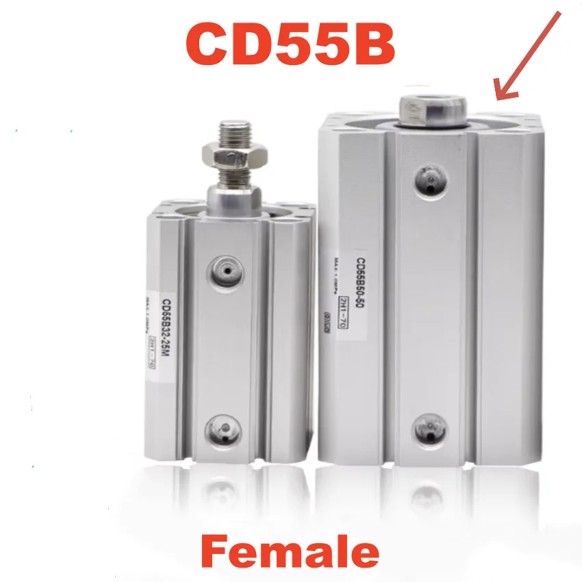 

Компактный цилиндр C55B CD55B с двойным действием, односторонним штоком, тип SMC CD55B20 CD55B25 CD55B32 CD55B40 CD55B50 CD55B63