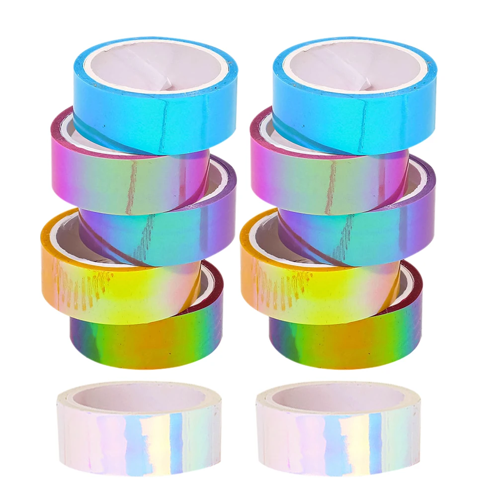 

18pcs Gradient Masking Rainbow Adhesive Sticky Craft Tape Diy Scrapbook Decorative Waterproof Tapes For Art Projects Journals