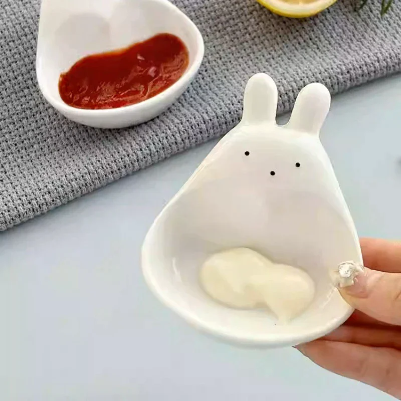 Plastic Goose Rabbit Shaped Dishes Mini Cream Bowls Adorable Design Tableware For Afternoon Tea Household Food Serving Dish