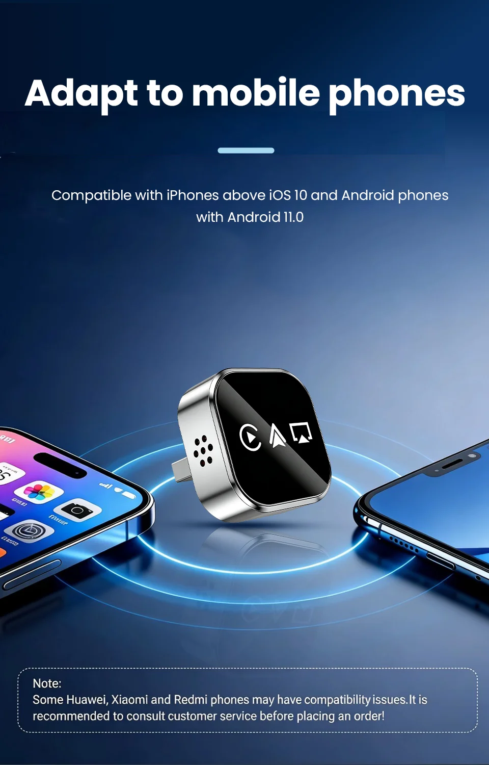 CarRocket Upgrade 4-in-1 Kabelgebundener zu kabelloser CarPlay Android Auto AirPlay Mirror Link Stabiler Bluetooth-Adapter für Audi Benz Toyota – Detail 2
