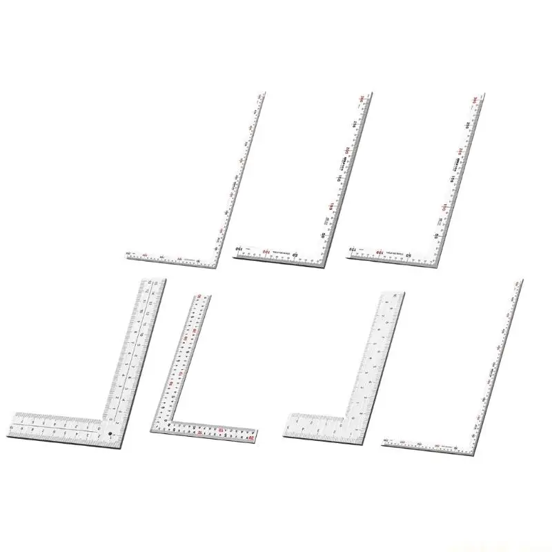 Steel L Layout Ruler for Woodworking, Drafting, Furniture and Craft Measuring