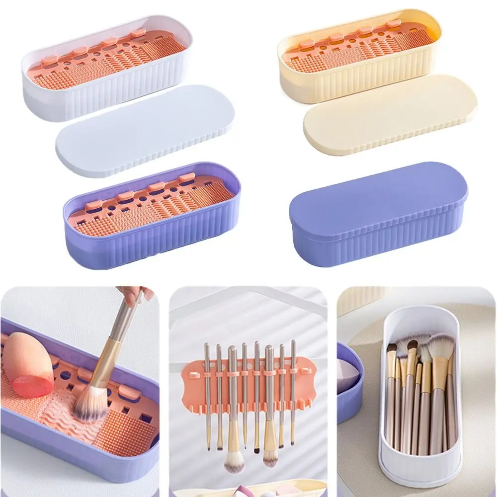 

TRP 4 in1 Makeup Brush Cleaning Box Detachable Beauty Makeup Brush Cleaning Mat Korean Style Cosmetic Brush Cleaner