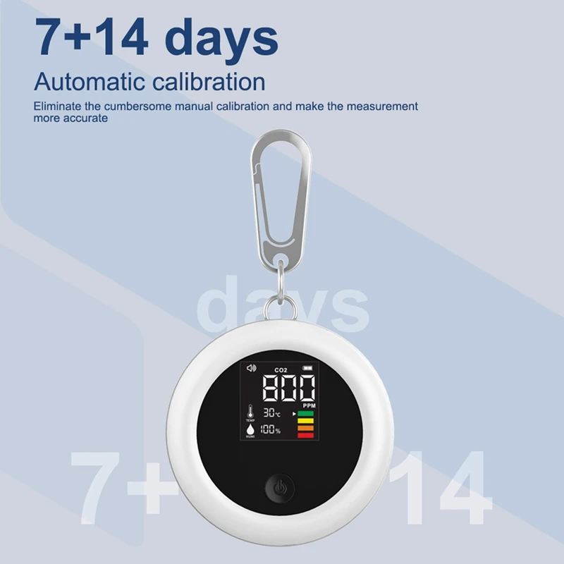 Loa Di Động 3 In 1 Chất Lượng Không Khí Màn Hình CO2 Cảm Biến Nhiệt Độ Độ Ẩm Máy Mini Mét Với Màn Hình Hiển Thị LCD Màn Hình Sạc