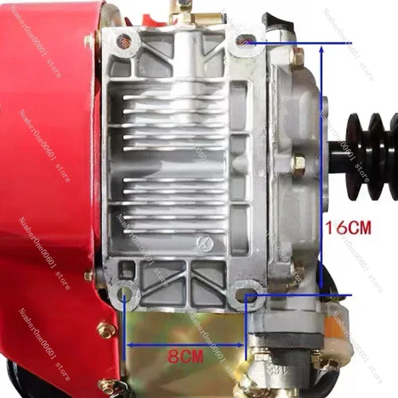 High-Power Air-Cooled Diesel Engine Oil Tank 168F Threshing Machine Agricultural Micro-Tiller Pumping Oil Pump Generator Head