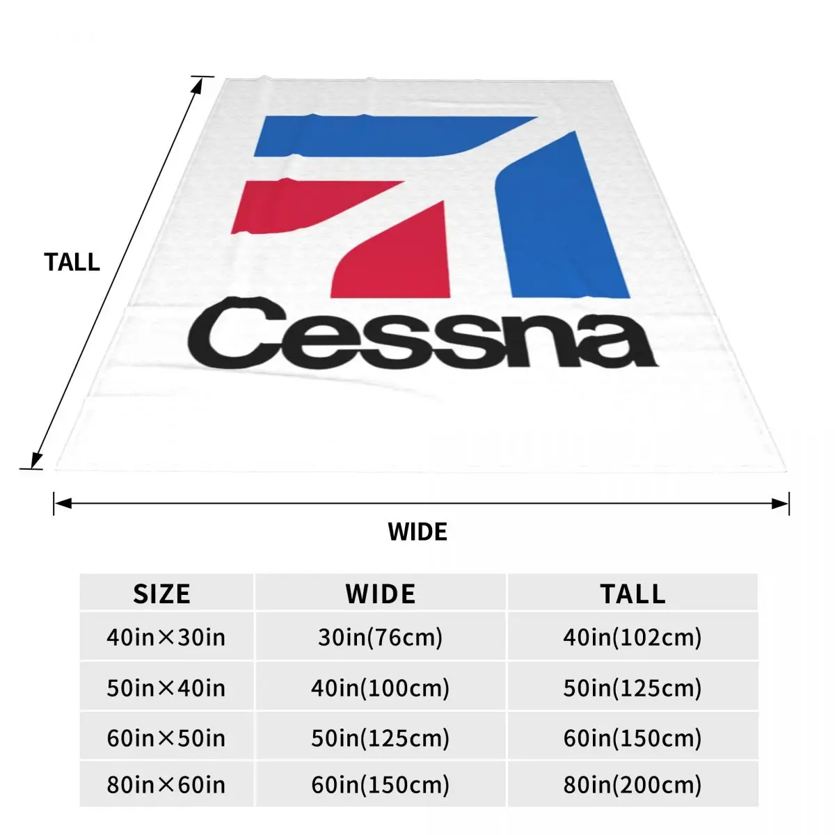 Cessna Logo Blanket Soft Warm Flannel Throw Blanket Bedspread for Bed Travel Home Couch
