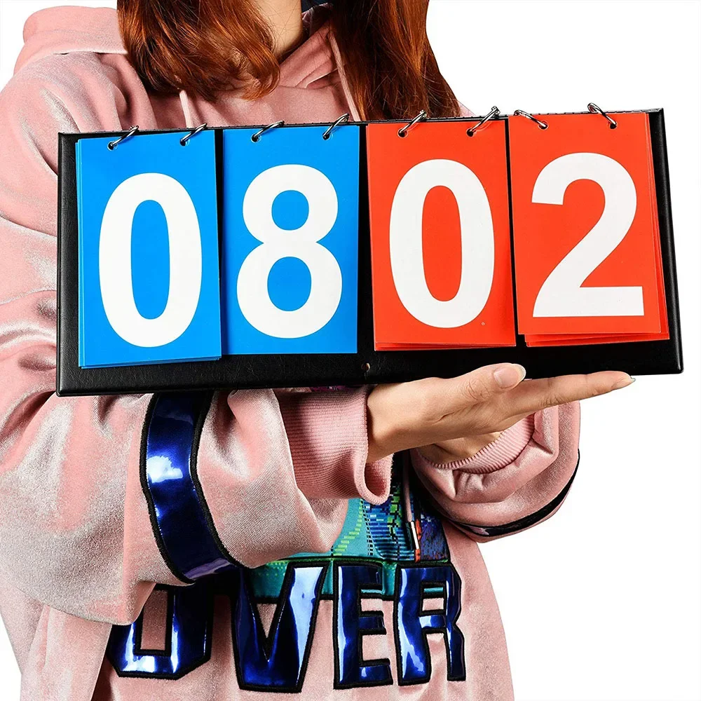 Scoreboard Flipper -2 Digit Manual Score Keeper for Tabletop Sports: Basketball, Baseball, Volleyball,soccer or outdoor activity