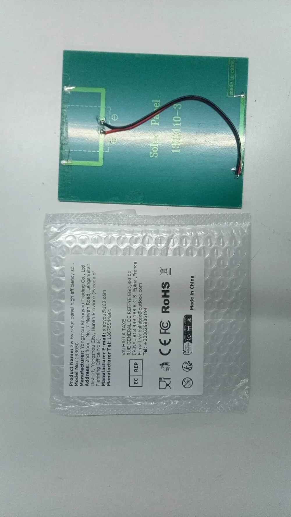 2W 6V Solar Panel DIY Solar Cell Panel High Efficiency Portable Power Bank for Low Power Electrical Appliances