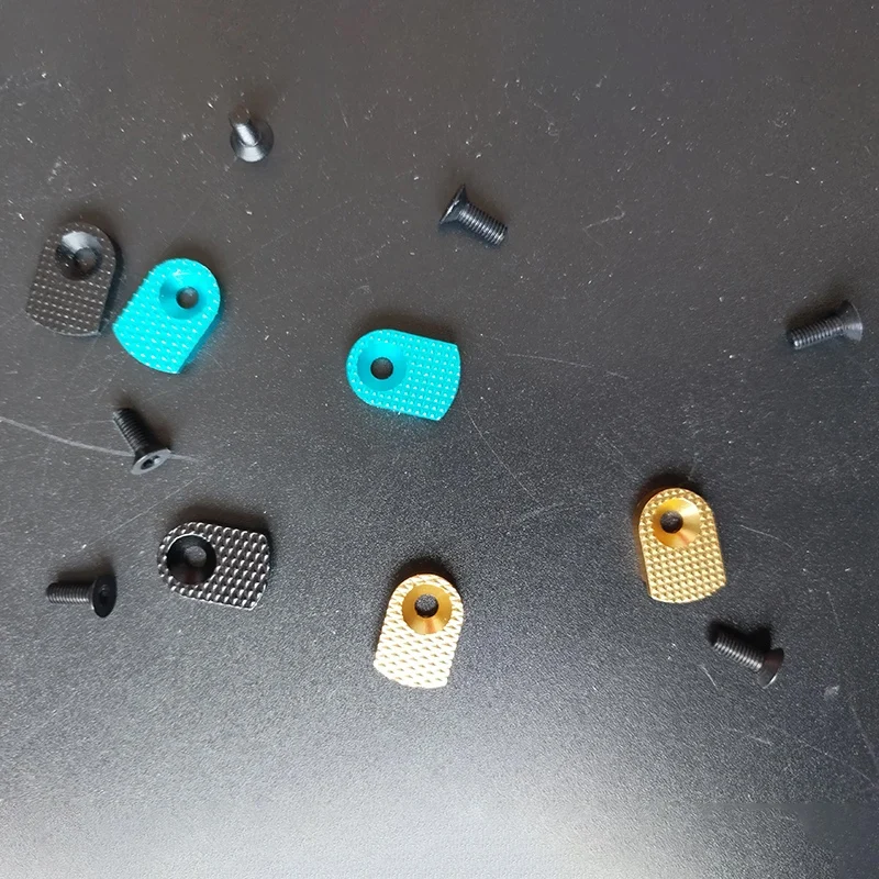 2 Sets/lot Custom CZ Shadow 2 Aluminum Mag Release Button DIY Making Replacement Parts Diamond Square Pattern view 6