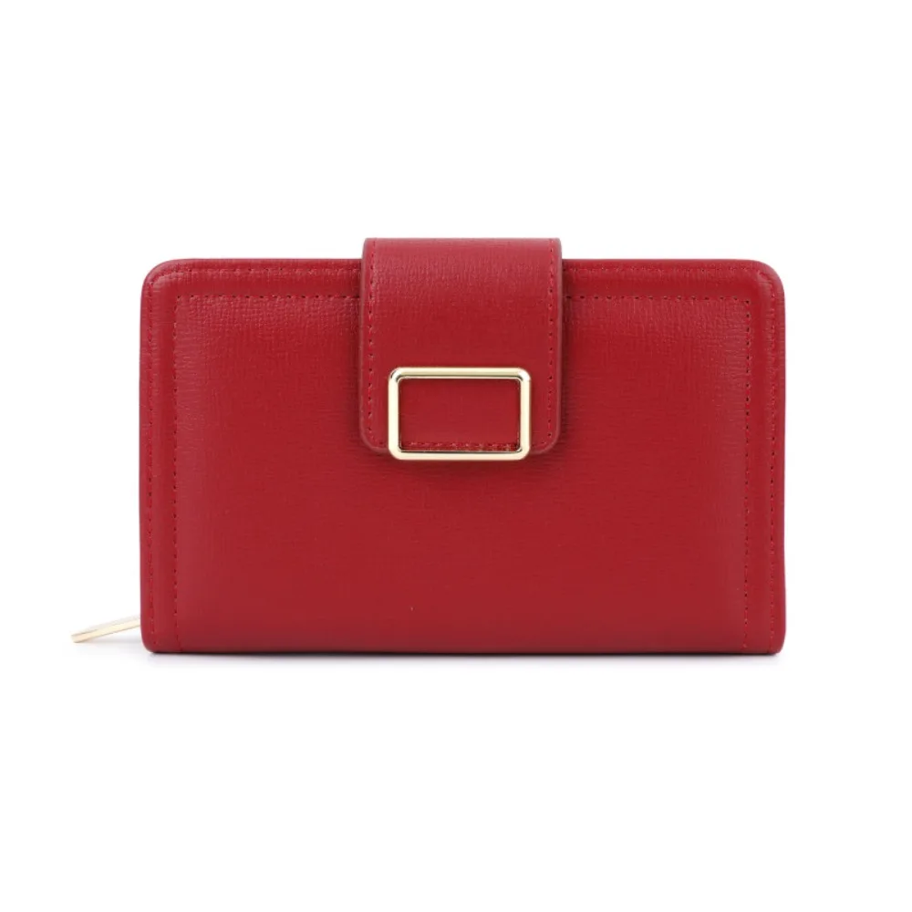 

Fashion PU Multiple Card Positions Wallet Minimalist Solid Color Coin Purse Ultra Slim Causal Handheld Bag Travel