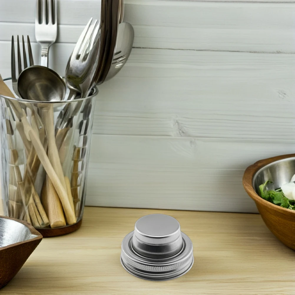 

Cocktail Shaker Salt Covers Black Pepper Seasonings Spice Kitchen Accessories Drink Reusable Stainless Steel Rice Flour Travel