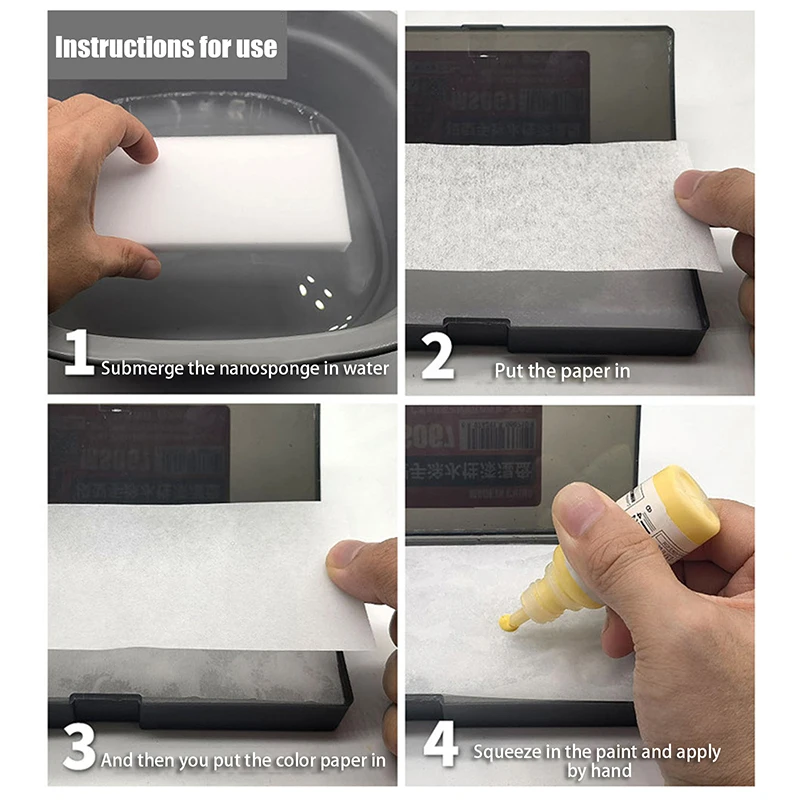 Portable Wet Palettes For Acrylic Painting Model Coloring Wet Tray Water-based Paint Holder Keeps Wet Paint Modeling Tools