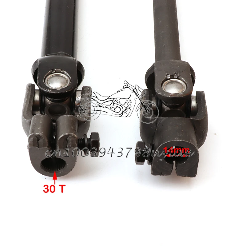 370mm/480mm/505mm/535mm/635mm 30T Adjustable Steering Knuckle Go Kart U joints Shaft Rod for 200CC 250CC ATV UTV Parts